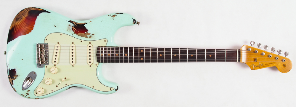 Fender Custom Shop '62 Stratocaster, Heavy Relic, Surf Green/3 Tone Sunburst