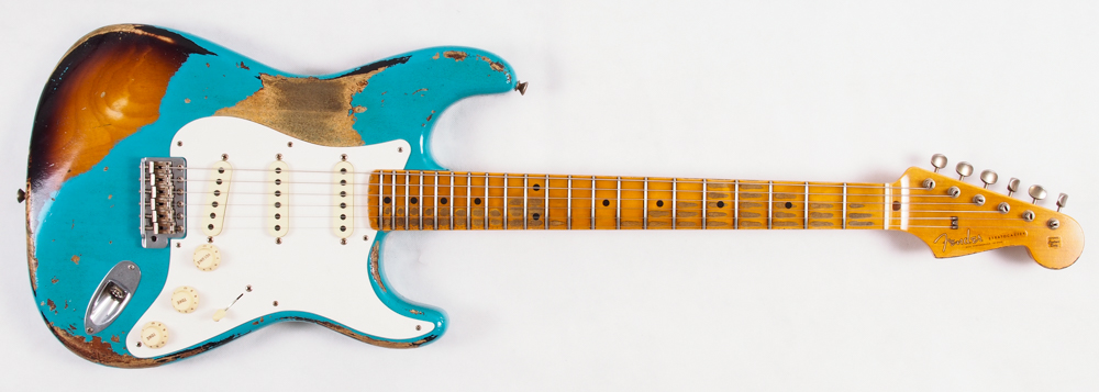 Fender Custom Shop '57 Stratocaster LTD, Heavy Relic, Taos Turquoise/2 Tone Sunburst