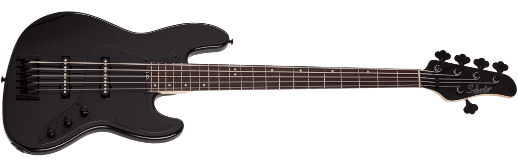 Schecter 2019 J-5 Diamond J Bass, 5 String, Gloss Black