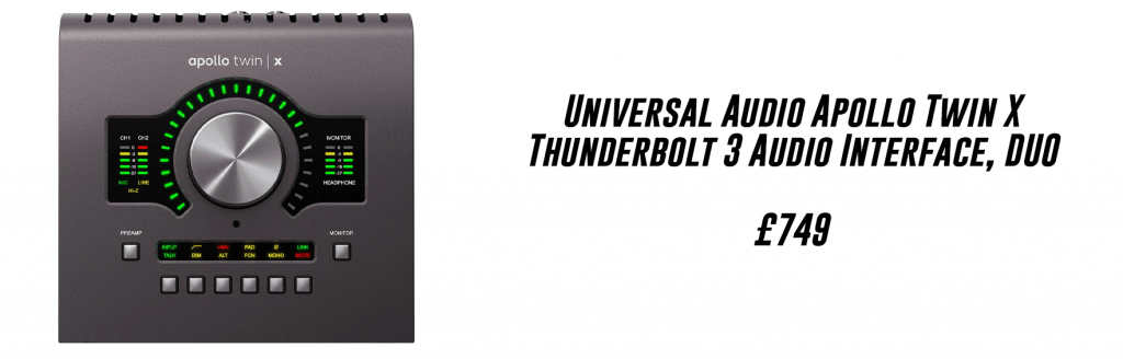 Universal Audio Apollo Twin X Thunderbolt 3 Audio Interface Duo