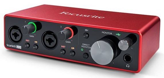 Focusrite Scarlett 2i2 - one of our top selling audio interfaces for beginners