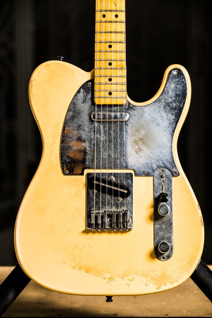 Close-up photo of Jeff Buckley's Telecaster.