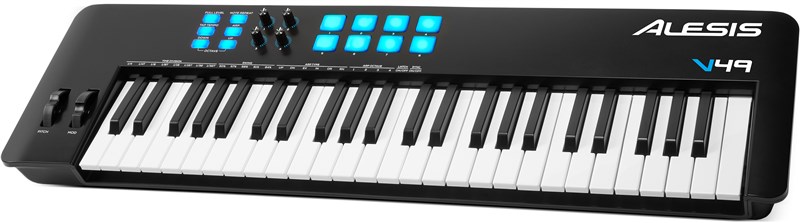 Alesis V49 MIDI Keyboard Controller, Left Tilt