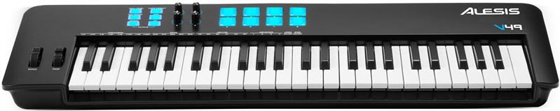 Alesis V49 MIDI Keyboard Controller, Front Tilt