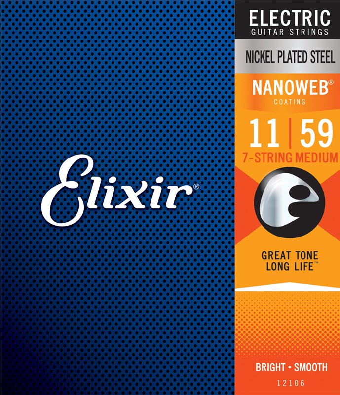 Elixir 12106 Nickel Plated Steel Nanoweb Front