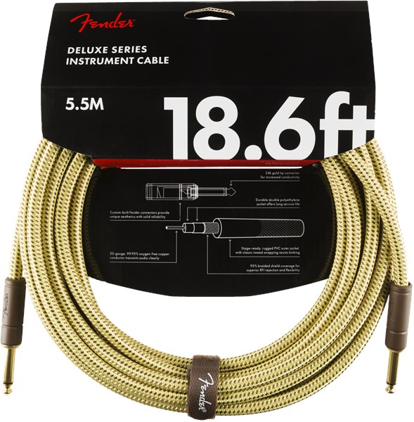 Fender Deluxe Cable 5.7m/18.6ft Tweed