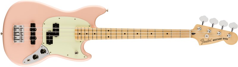 Offset Mustang Bass PJ, Shell Pink