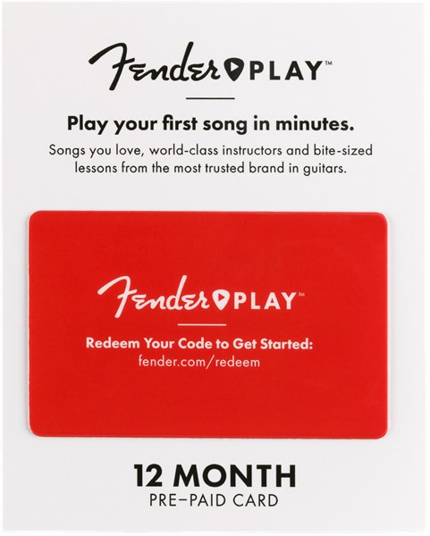 Fender Play 12-month Pre-Paid Card