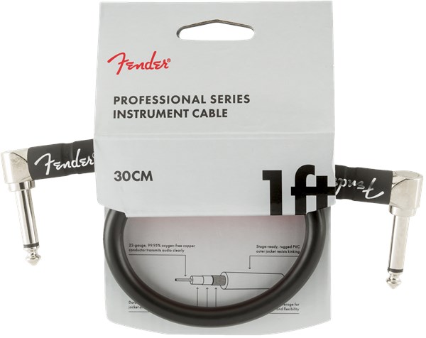 Fender Professional Patch Cable 30cm/1ft Black