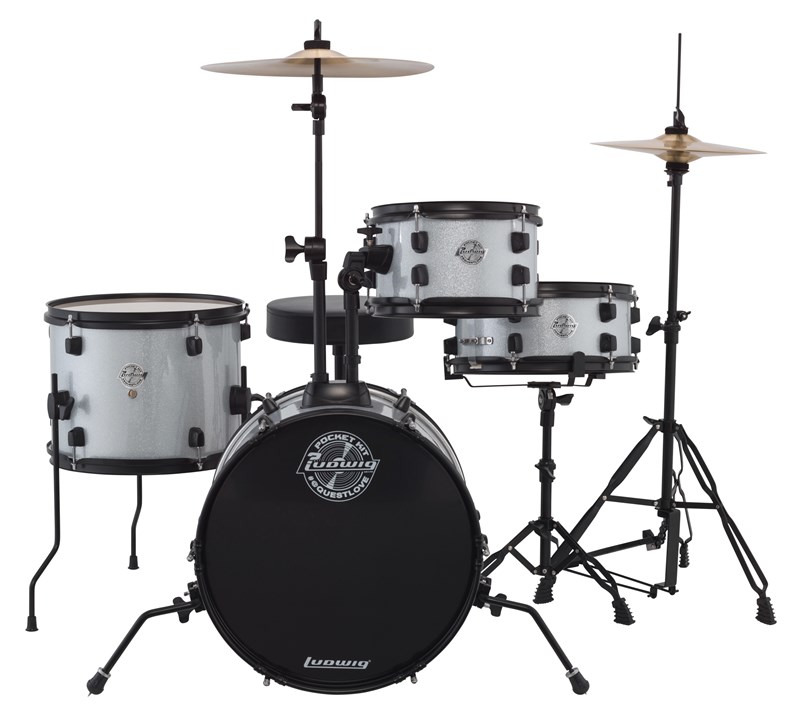Ludwig Pocket Kit by Questlove, White,front
