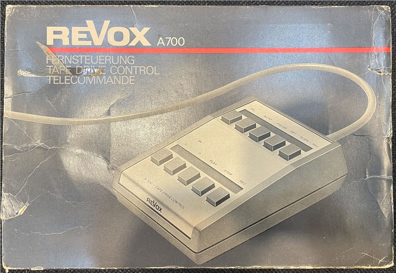 Revox A700 Tape Drive Control/Remote Control