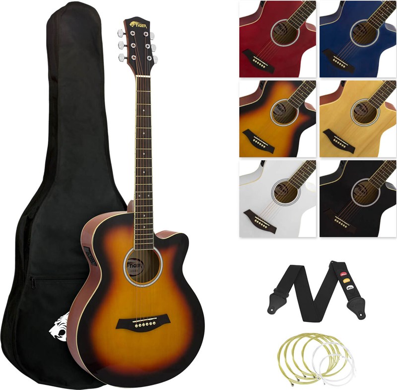 Tiger ACG4 Acoustic Guitar Sunburst 1