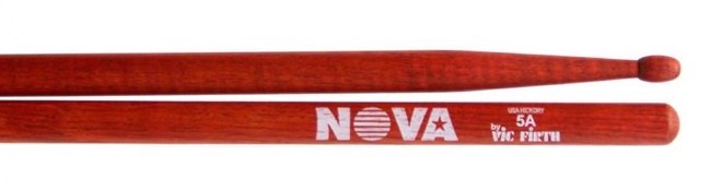  Nova 5A Wood Tip Drumsticks, red