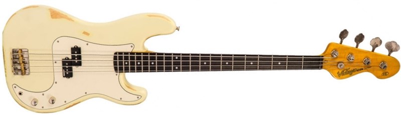 V4MR Icon Bass, Distressed Vintage White