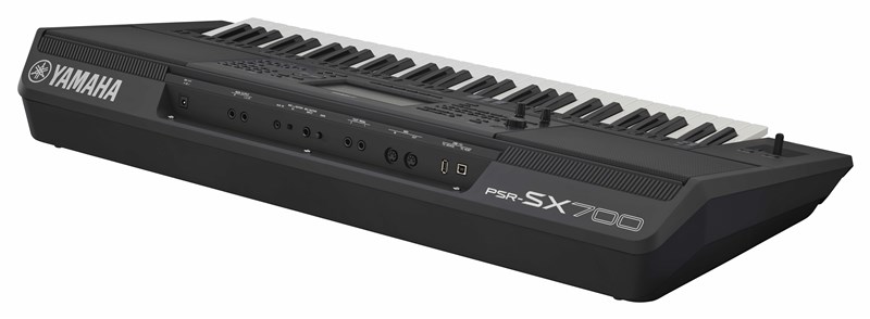 Yamaha PSR-SX700 Digital Keyboard, back angle