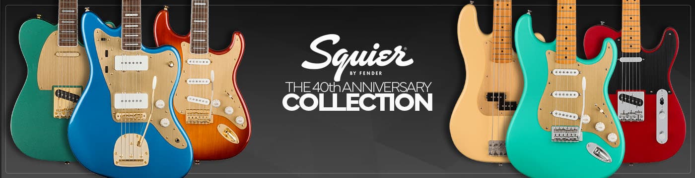Squier 40th Anniversary Series Banner