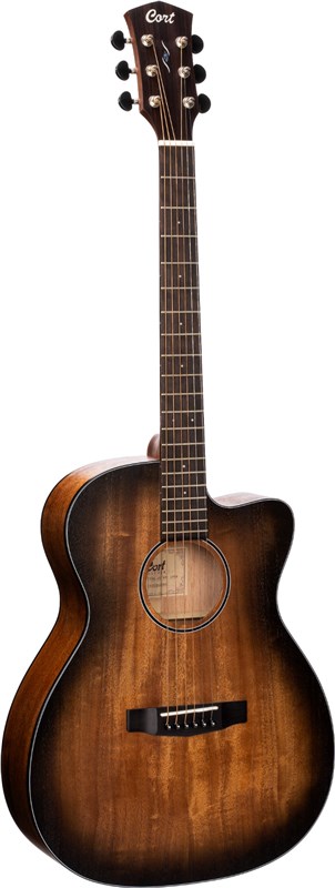 Cort Core-OC Blackwood OM Electro Acoustic with Case, Open 