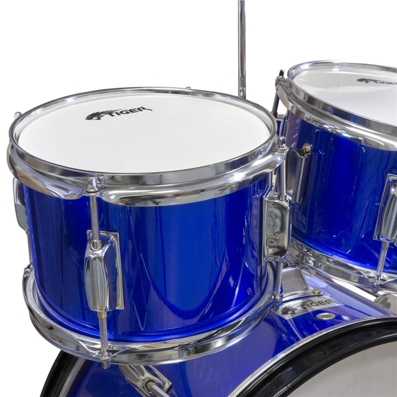 Set percussioni in 5 pezzi Tiger JDS14-BL colore Blu 