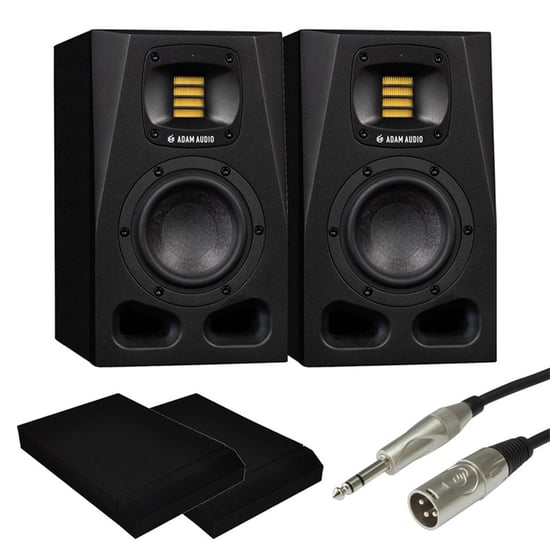 Adam Audio A4V Active Studio Monitors with Isolation Pads