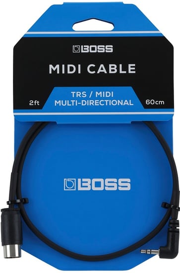 Boss BMIDI-2-35 TRS To 5-Pin DIN MIDI Cable, 2ft/60cm