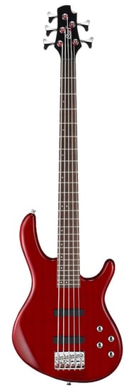 Cort Action V Plus 5-String Bass, Trans Red