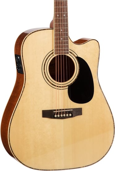 Cort AD880CE Dreadnought Electro Acoustic, Natural Glossy