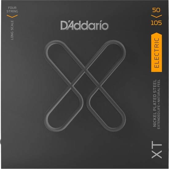 D'Addario XTB50105 XT Nickel Plated Steel Bass, Medium, Long Scale, 50-105