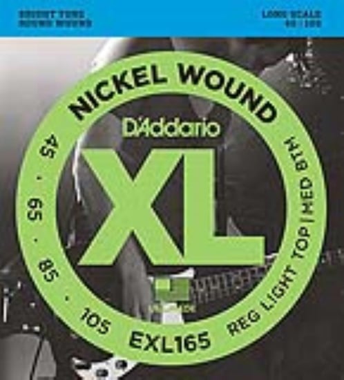 D'Addario EXL165 Nickel Wound Bass, Custom Light, 45-105 Long Scale