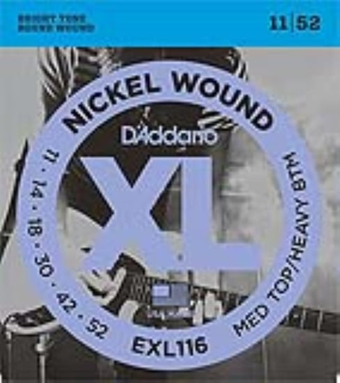 D'Addario EXL116 Nickel Wound Electric, Medium/Heavy, 11-52