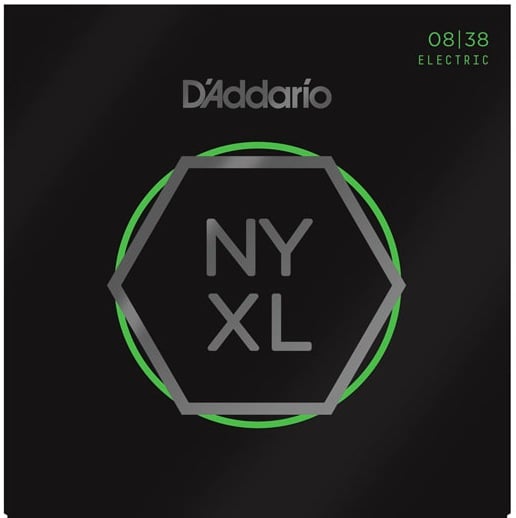 D'Addario NYXL0838 Nickel Wound Electric, Extra Light, 8-38