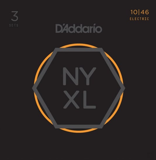 D'Addario NYXL1046-3P Nickel Wound Electric, Regular, 10-46, 3 Pack