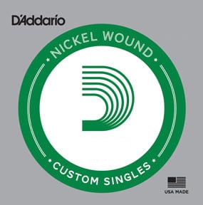 D'Addario NW017 Nickel Wound Electric Single String, 17