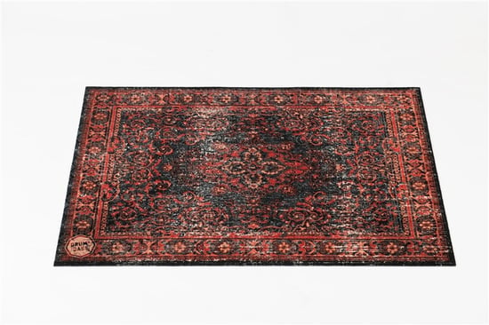 Drum n Base Vintage Persian Stage Rug, Red/Black, 130 x 90cm