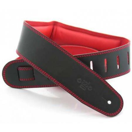 DSL GEG25 Garment Leather Strap, Black/Red