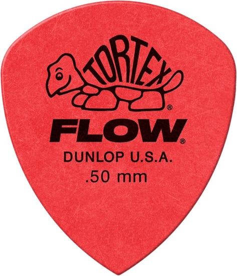 Dunlop 558P Tortex Flow Pick, .50mm, Red, 12 Pack