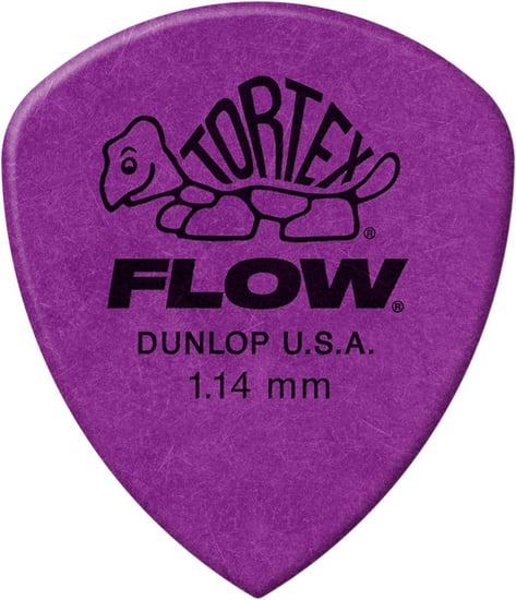 Dunlop 558P Tortex Flow Pick, 1.14mm, Purple, 12 Pack
