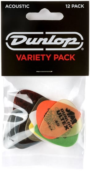 Dunlop PVP112 Acoustic Pick Variety Pack, 12 Pack