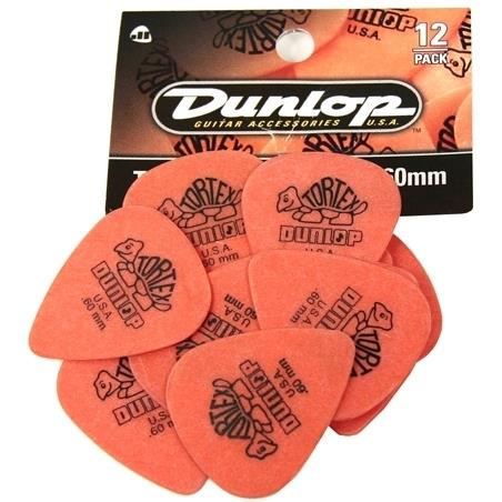 Dunlop 418P Tortex Standard Picks, .60mm, 12 Pack