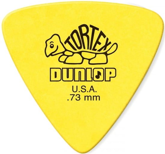 Dunlop 431R Tortex Triangle Picks, .73mm, 72 Pack Refill