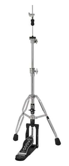 Foldable Portable Hi-Hat Stand,Pedal Control Style Drum Hi-Hat Cymbal Stand with Pedal Silver & Black Hi-Hat Stand 