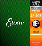 Elixir 14077 Nickel Plated Steel Nanoweb Bass, Medium, 45-105
