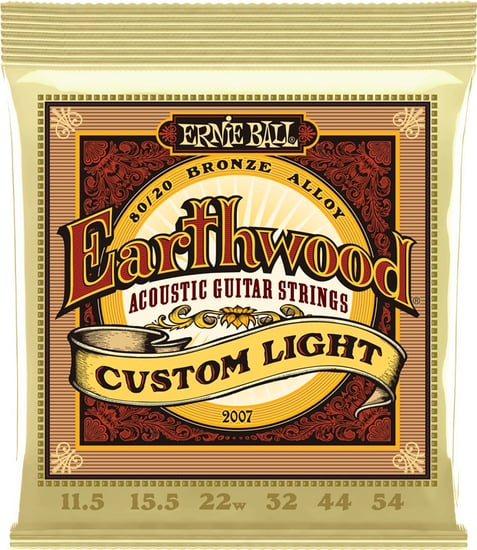 Ernie Ball 2007 Earthwood 80/20 Bronze Acoustic, Custom Light, 11.5-54