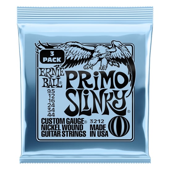 Ernie Ball 3212 Primo Slinky, 9.5-44, 3 Pack