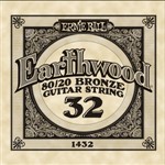 Ernie Ball 1432 Earthwood 80/20 Bronze Acoustic Single String, 32