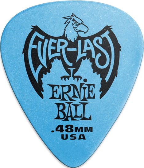Ernie Ball 9181 Everlast Pick, .48mm, Blue, 12 Pack