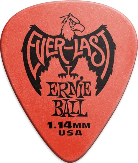 Ernie Ball 9194 Everlast Pick, 1.14mm, Red, 12 Pack