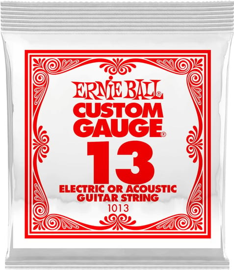Ernie Ball 1013 Plain Steel Electric Single String, 13