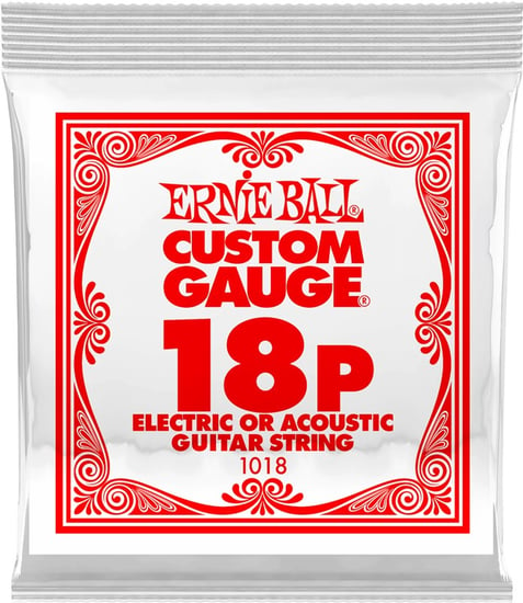 Ernie Ball 1018 Plain Steel Electric Single String, 18