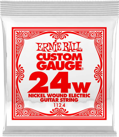 Ernie Ball 1124 Nickel Wound Electric Single String, 24w