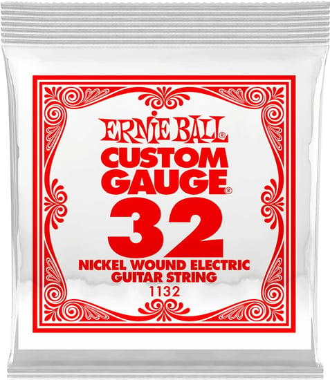Ernie Ball 1132 Nickel Wound Electric Single String, 32